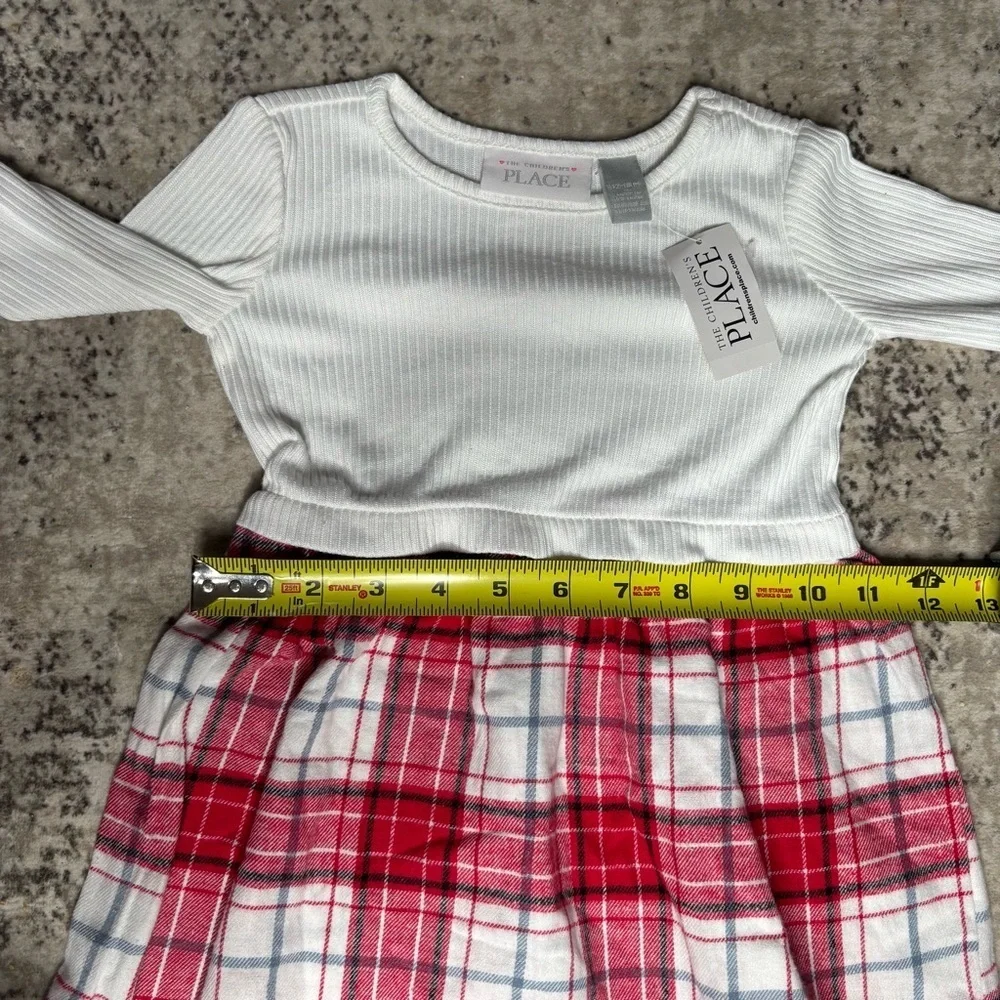 NWT The Children’s Place Plaid Holiday Christmas Dress Size 12-18 Months